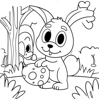 Bluey And Bingo Easter Egg Hunt Coloring Page 4087-3301