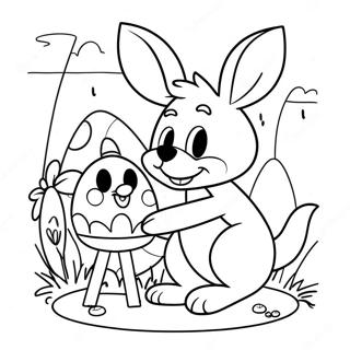 Bluey And Bingo Easter Egg Hunt Coloring Page 4087-3385