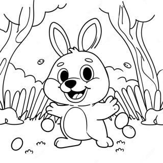 Bluey And Bingo Easter Egg Hunt Coloring Page 4087-3387