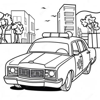 Police Car Coloring Page 411-322