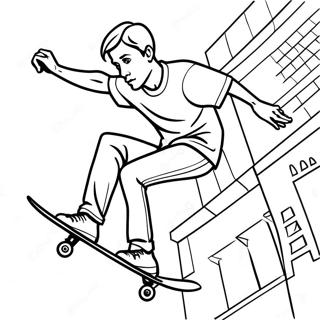 Tony Hawk Performing A Stunning Trick Coloring Page 41264-32957