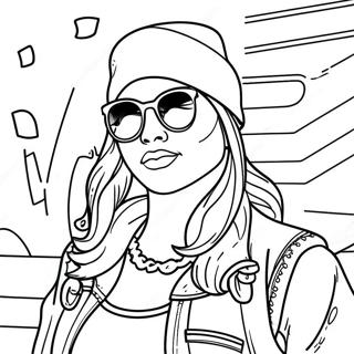 Swag Bad Girl Coloring Page 41373-33041