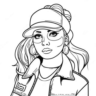 Swag Bad Girl Coloring Page 41373-33044