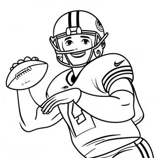 Dak Prescott Throwing Football Coloring Page 41664-33282