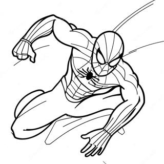 Spiderman 2099 Action Pose Coloring Page 4196-3470