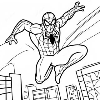 Spiderman 2099 Action Pose Coloring Page 4196-3471