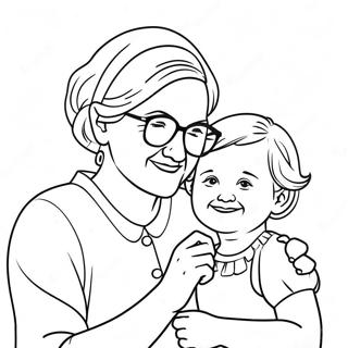 Grandma And Granddaughter Coloring Page 42003-33539