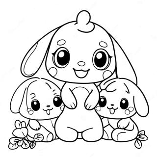 Cinnamoroll With Adorable Friends Coloring Page 42-33