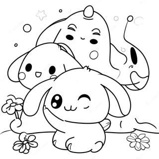 Cinnamoroll With Adorable Friends Coloring Page 42-34