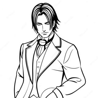 Sebastian Michaelis Elegant Pose Coloring Page 43084-34406