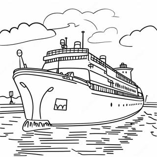 Colorful Panama Canal Coloring Page 43454-34697