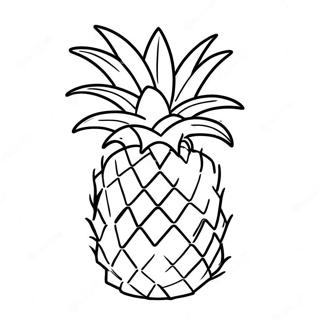 Pineapple Fruit Coloring Page 4356-3596