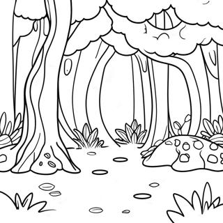 Enchanted Forest Coloring Page 43643-34845