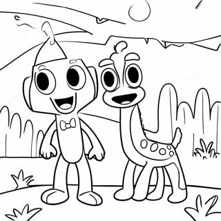 Gumby And Pokey Adventure Coloring Page 43844-35008