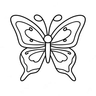 Butterfly Rainbow Coloring Page 4416-3642