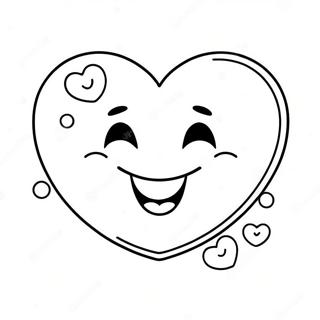 Cute Heart Emoji With Smiley Face Coloring Page 44194-35288