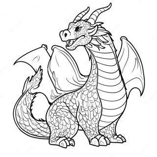 Mythical Dragon Coloring Page 4426-3651