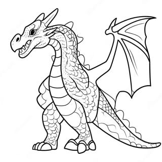 Majestic Fire Breathing Dragon Coloring Page 4427-3654