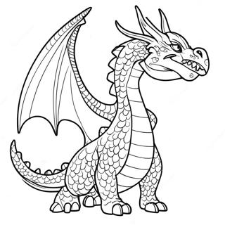 Majestic Fire Breathing Dragon Coloring Page 4427-3655