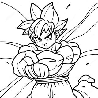 Goku Black In Battle Pose Coloring Page 4457-3678