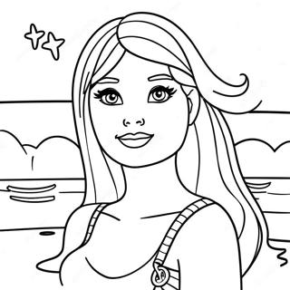 Barbie Beach Fun Coloring Page 44923-35875