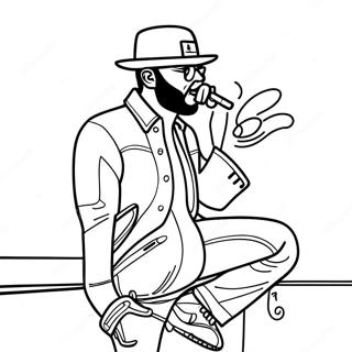 Pop Smoke Performing On Stage Coloring Page 45124-36031