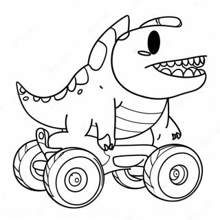 Ferocious Shark Monster Truck Coloring Page 4537-3745