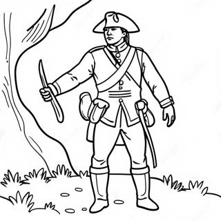 French And Indian War Soldier Coloring Page 45743-36523