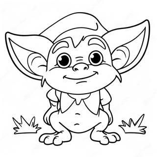 Funny Goblin With Big Ears Coloring Page 45784-36553