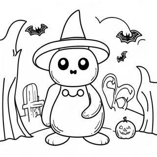 Halloween Doodle Art Coloring Pages