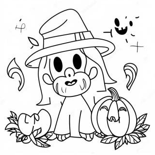 Spooky Halloween Doodle Art Coloring Page 45934-36677