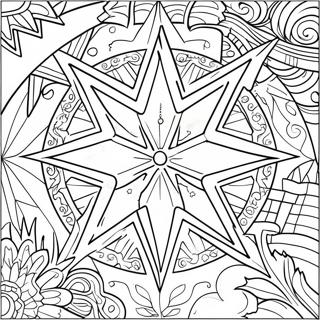 Colorful Epiphany Star Coloring Page 46024-36749