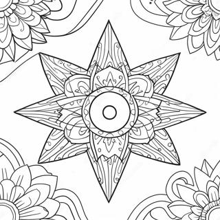 Colorful Epiphany Star Coloring Page 46024-36750