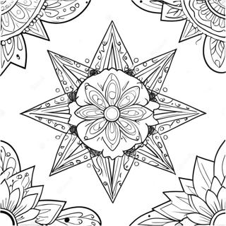 Colorful Epiphany Star Coloring Page 46024-36751