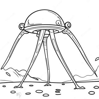 War Of The Worlds Alien Coloring Page 46463-37090