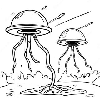 War Of The Worlds Alien Coloring Page 46463-37091