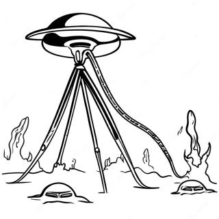 War Of The Worlds Martian Tripod Coloring Page 46464-37093