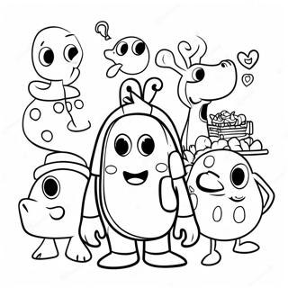 Merry Pixar Characters Coloring Page 46474-37100