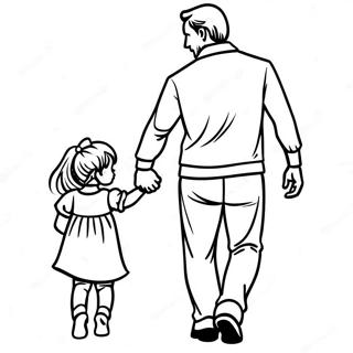 Daddy And Daughter Holding Hands Coloring Page 47123-37613