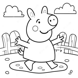 Peppa Pig Muddy Puddles Coloring Page 47533-37945