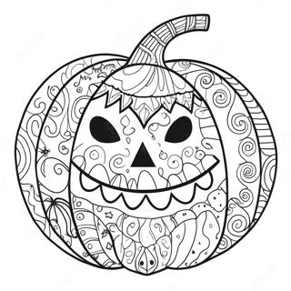 Halloween Zentangle Coloring Pages