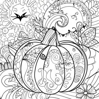 Halloween Zentangle Pumpkin Coloring Page 47663-38050