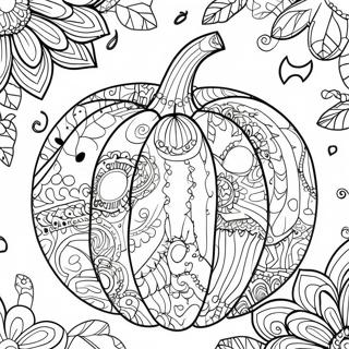 Halloween Zentangle Pumpkin Coloring Page 47663-38051