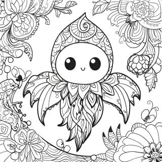 Spooky Halloween Zentangle Ghost Coloring Page 47664-38053