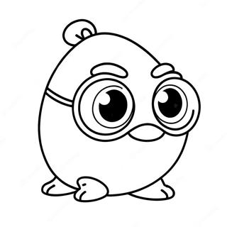 Cute Pou With Big Eyes Coloring Page 47864-38211