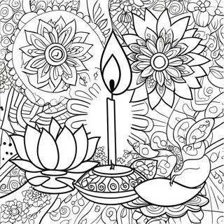 Diwali Festival Celebration Coloring Page 481-378