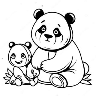 Panda Family Coloring Page 48453-38674