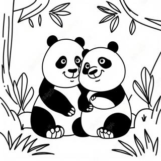 Panda Family Coloring Page 48453-38676