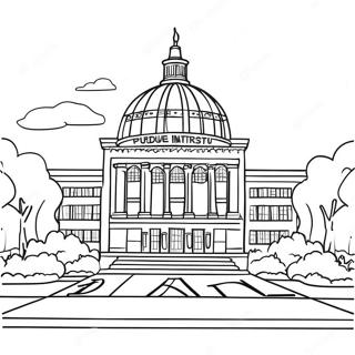 Purdue University Logo Coloring Page 49153-39235