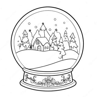 Snowglobe Coloring Pages